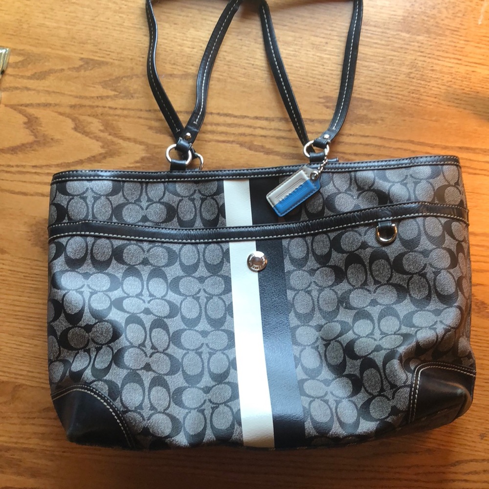 Coach Leather Tote/Diaper Bag